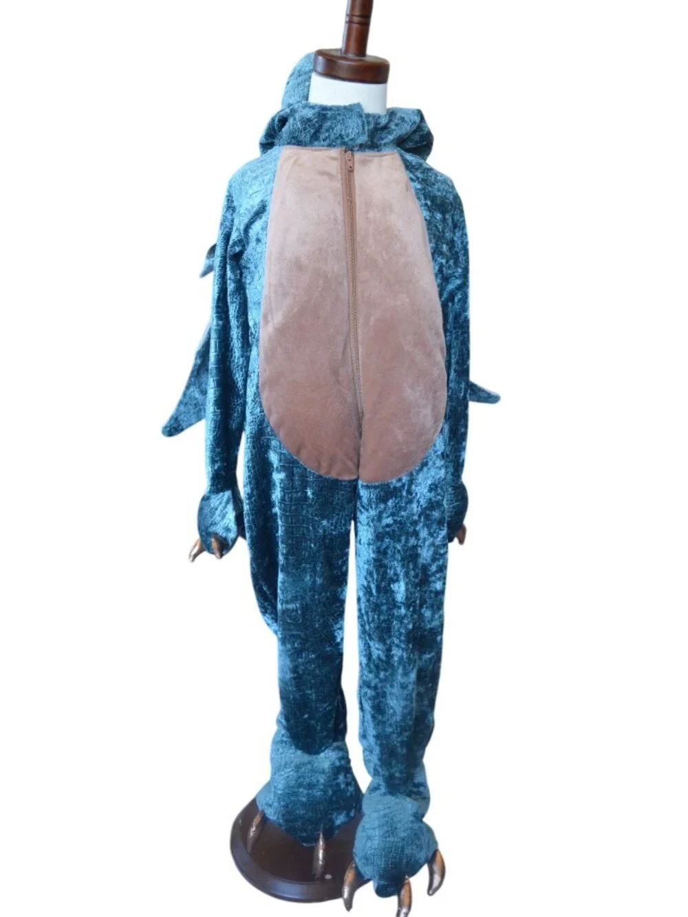 Spooked Plush Velvet Blue Dragon Halloween Costume Kids Size 4T Dress Up Cosplay